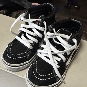 Vans Kids Black and White Sneakers